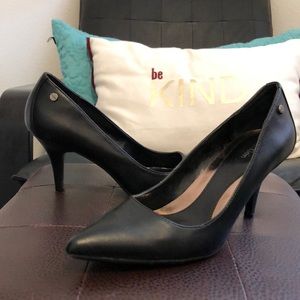Calvin Klein “Nadine” Black Leather Pumps